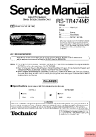 Technics - RSTR-474-M-2 - Service manual 